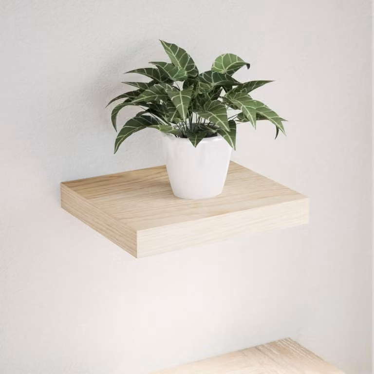 Mensola pensile vidaXL in legno effetto rovere color beige, L 23 cm x P 23,5 cm x H 4 cm