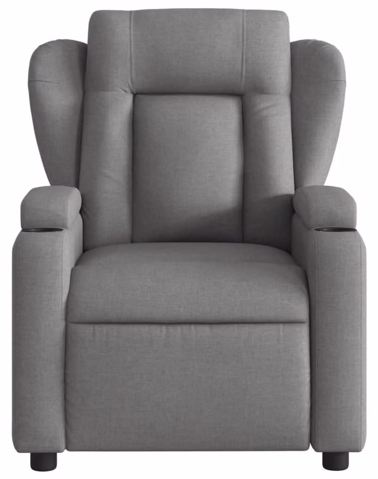 Poltrona reclinabile elettrica - Poltrona relax - Sedia imbottita - Grigio chiaro