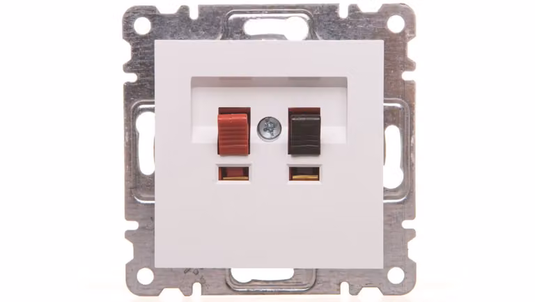 LUMINA2 Presa per altoparlante bianca WL3310