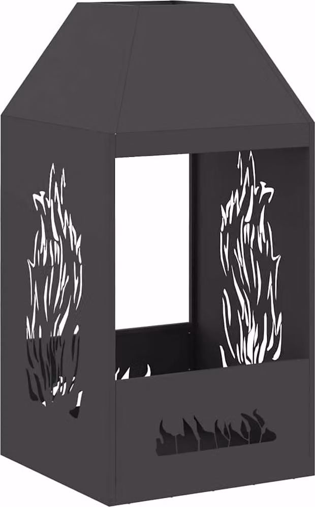 Focolare Nero 50 x 50 x 100 cm Acciaio