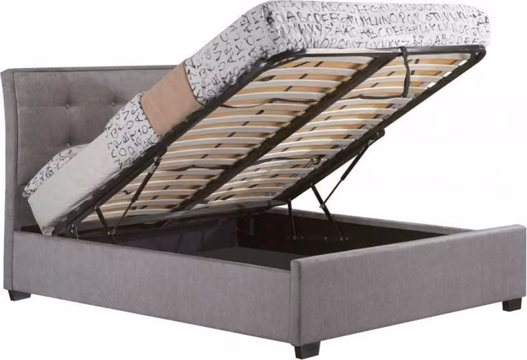 Chesterfield Design Polster Englisches Bett Doppelbett Grau Betten 160/180x200