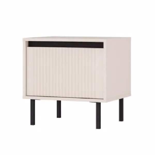 Comodino TIRIL - beige / nero