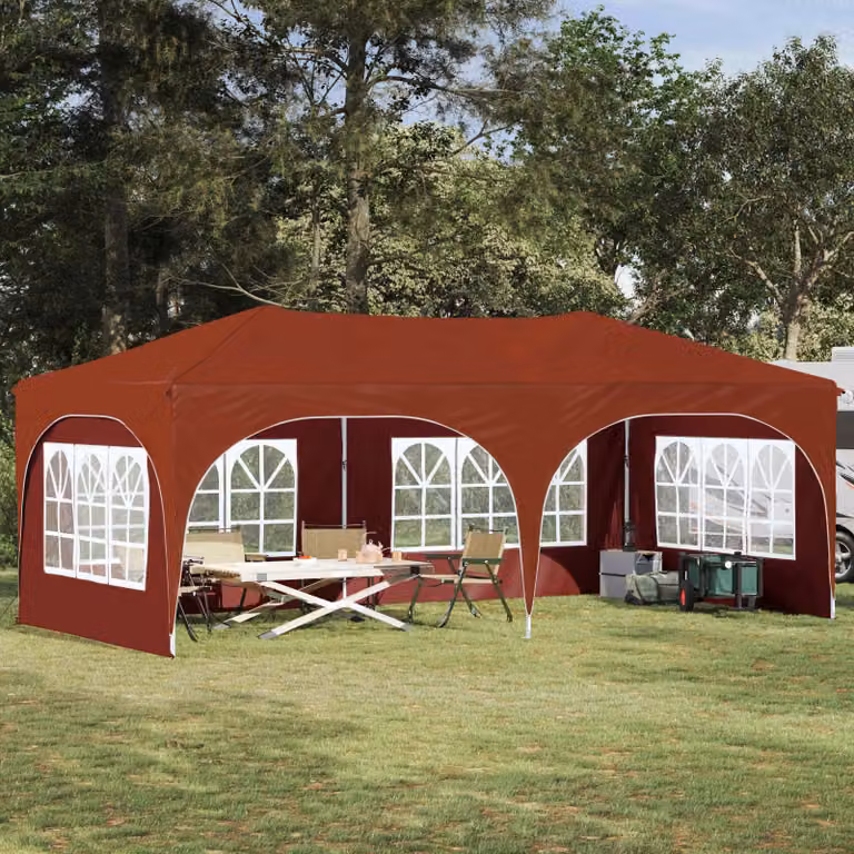 Maison Exclusive - Tenda pop-up per feste, dimensioni 575 x 288 x 245 cm, tessuto Oxford color terracotta