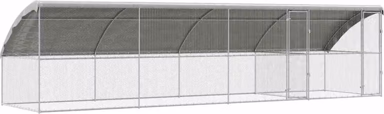 Gabbia per polli 4 pcs Argento 800 x 200 x 200 cm