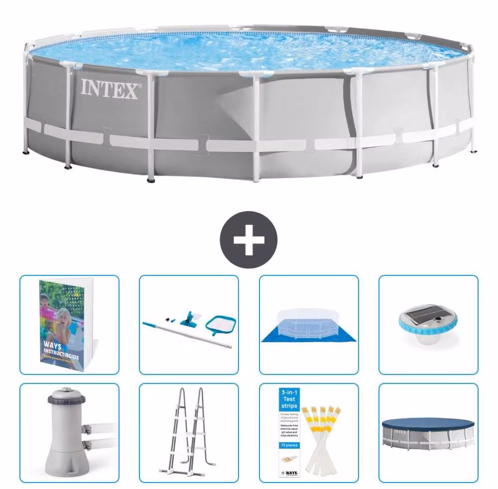 Struttura per piscina a forma di prisma - 427x107 cm - composta da 7 elementi - modello S595