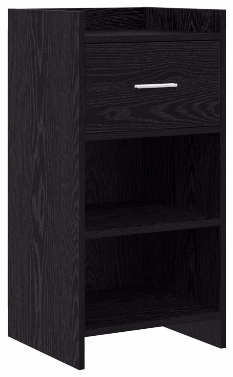 Credenza da sala da pranzo in rovere nero 40 x 36 x 80 cm, legno composito