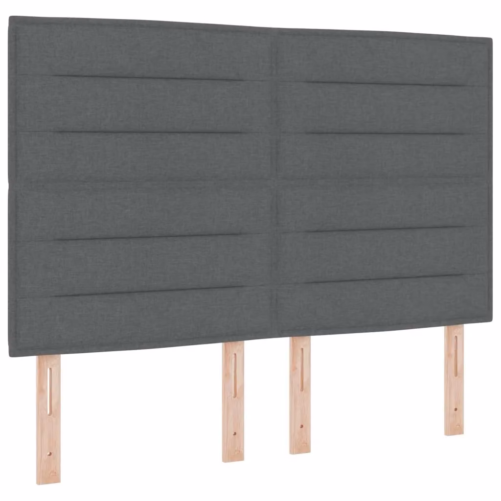 Testiera con illuminazione LED e porte USB vidaXL in tessuto grigio, Larghezza: 160 cm – 2