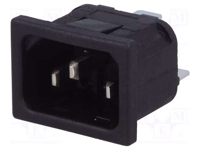 1 connettore: presa maschio per alimentazione a corrente alternata, 10A, modello PX0575/15/63