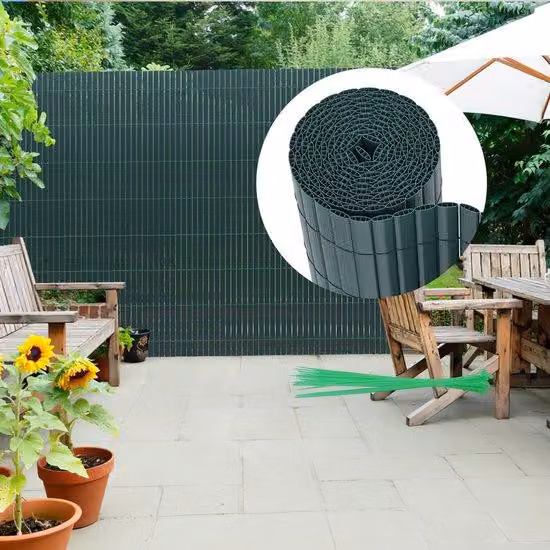 Schermo da giardino in PVC, 5 m, grande, per balconi e separazioni da giardino