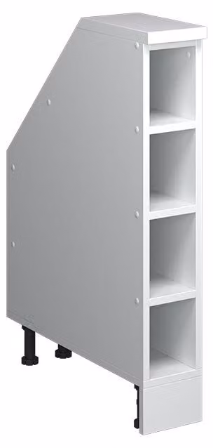 Mobile cucina sottotetto Vicco R-Line Bianco 15 cm con 4 scomparti, corpio 60 cm profondità, Model 60288