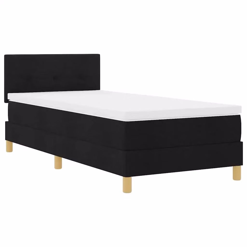 Letto moderno vidaXL con illuminazione LED sottostante e porta di ricarica USB, rivestimento in tessuto nero, L/P/H: 200 x 100 x 88 cm – 2