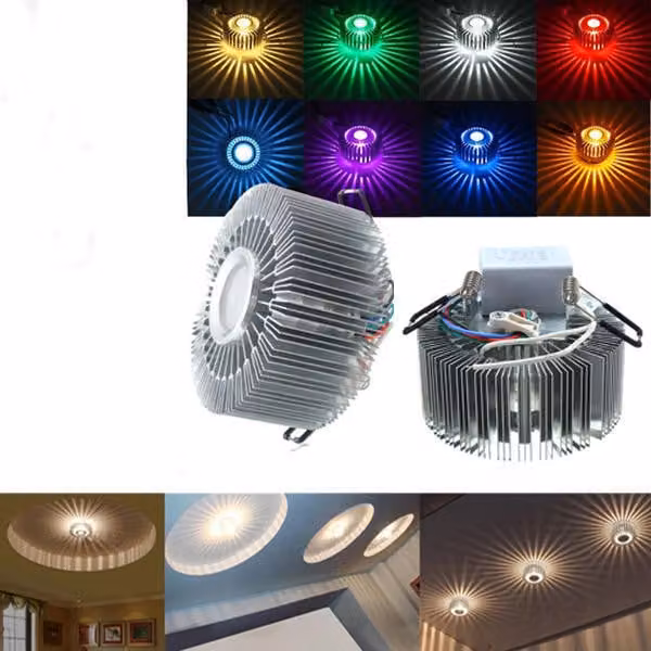 3W LED plafoniera in alluminio corridoio balcone illuminazione a sospensione lampadario - giallo