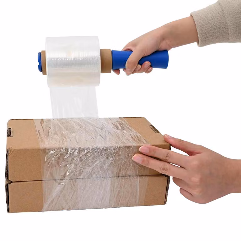 vidaXL Confezione da 50 pezzi di Film Estensibile in Plastica Trasparente 26 μm, L: 10 cm, Lunghezza: 150 m
