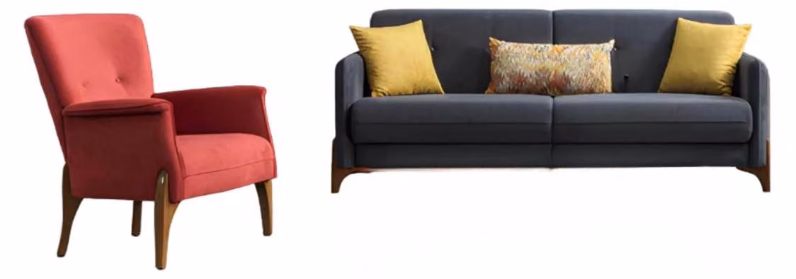 Design Sofa Sofagarnitur 3+1 Sitzer Set Sessel Garnitur Polstersofa Couch Sofas
