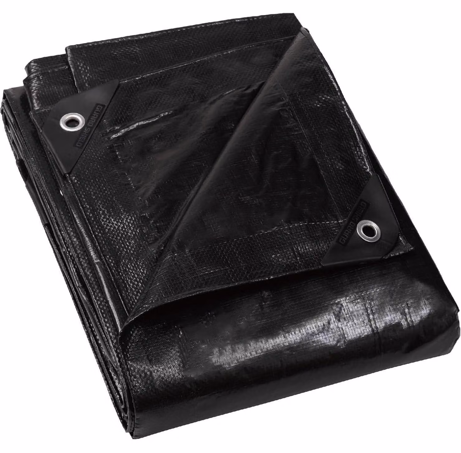 Telo protettivo impermeabile con occhielli, dimensioni 3m x 6m, colore nero, realizzato in poliestere da 120g/㎡