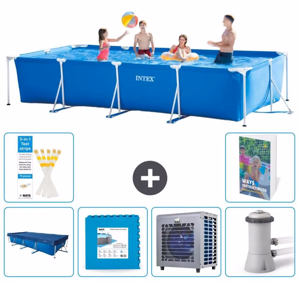 Piscina fuori terra rettangolare - 450x220x84 cm - Struttura in 5 parti, modello S79