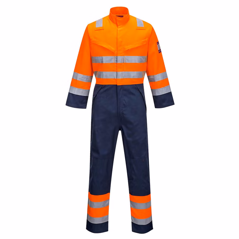 Portwest MV29 Tuta Modaflame RIS, marina/arancio/marino Gr. L