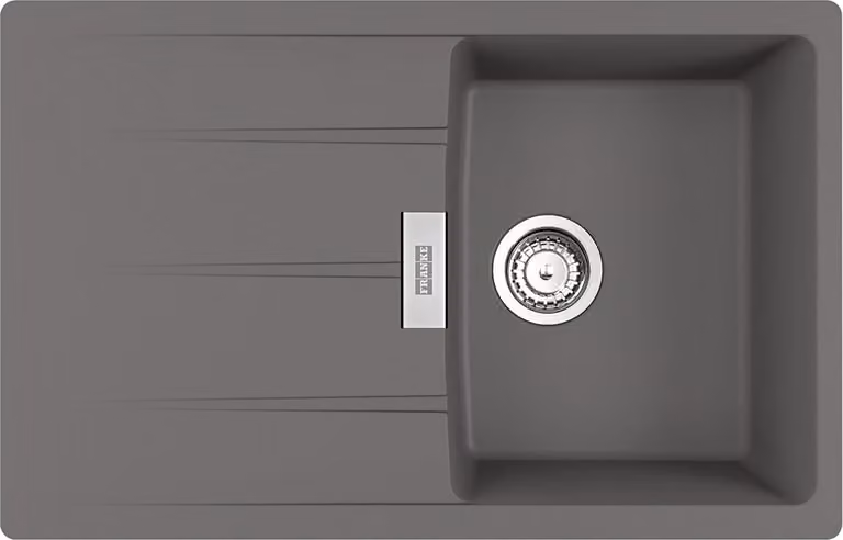 FRANKE CENTRO CNG 611-78 lavello in STONE GREY con manopola di comando eccentrica in acciaio inox / Dimensioni del foro 760 x 480 mm R15 / Lavello in granito