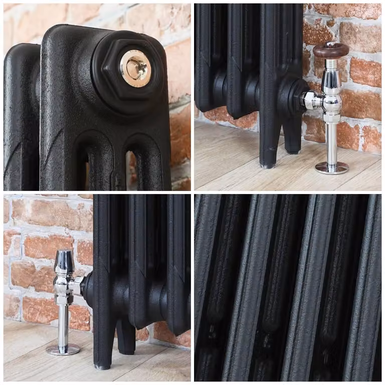 Radiatore in Ghisa Nero Ardesia - 3 Colonne - 560mm x 263mm