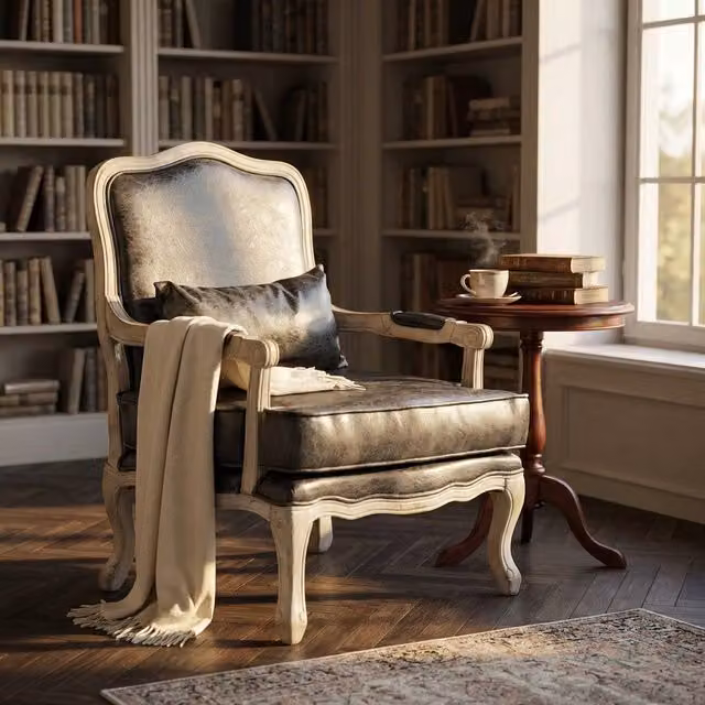 Poltrona vintage in Legno cm 72x64x92 - ARIC