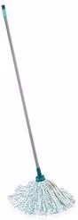 Mocio Leifheit Classic 52072 in microfibra con manico in acciaio, bianco, Larghezza: 27 cm