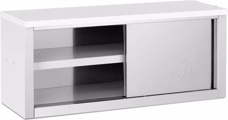 Expondo Royal Catering Armadio pensile in acciaio inox - 1200 x 400 x 500 mm - 65 kg di portata per ripiano -