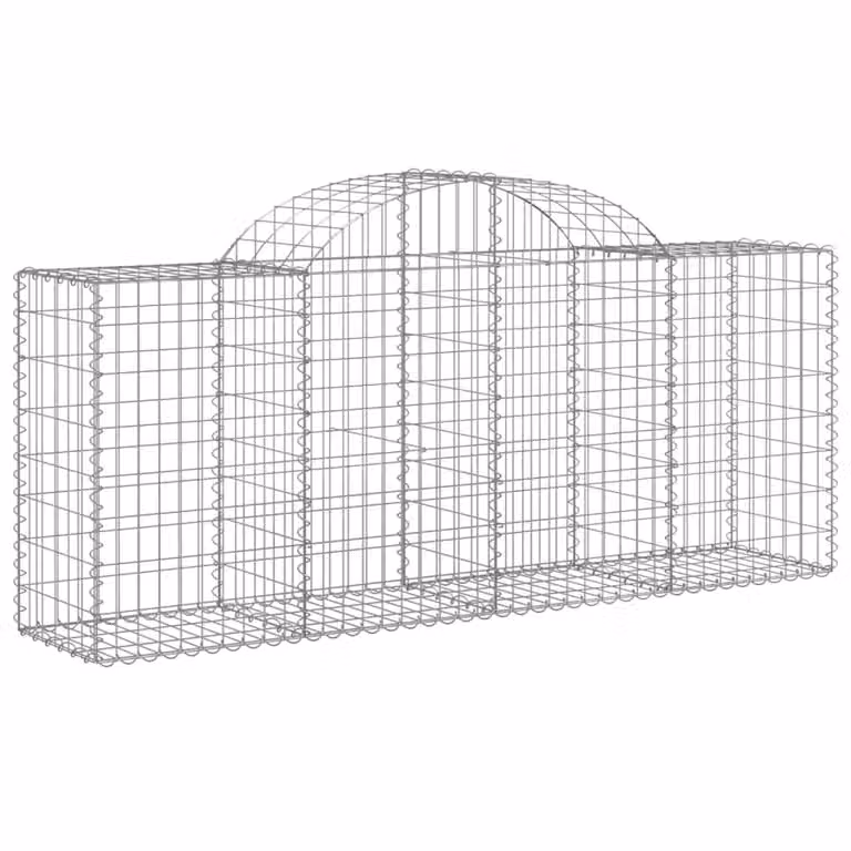 Cesto Gabbione ad Arco 200x50x80/100 cm Ferro Zincato