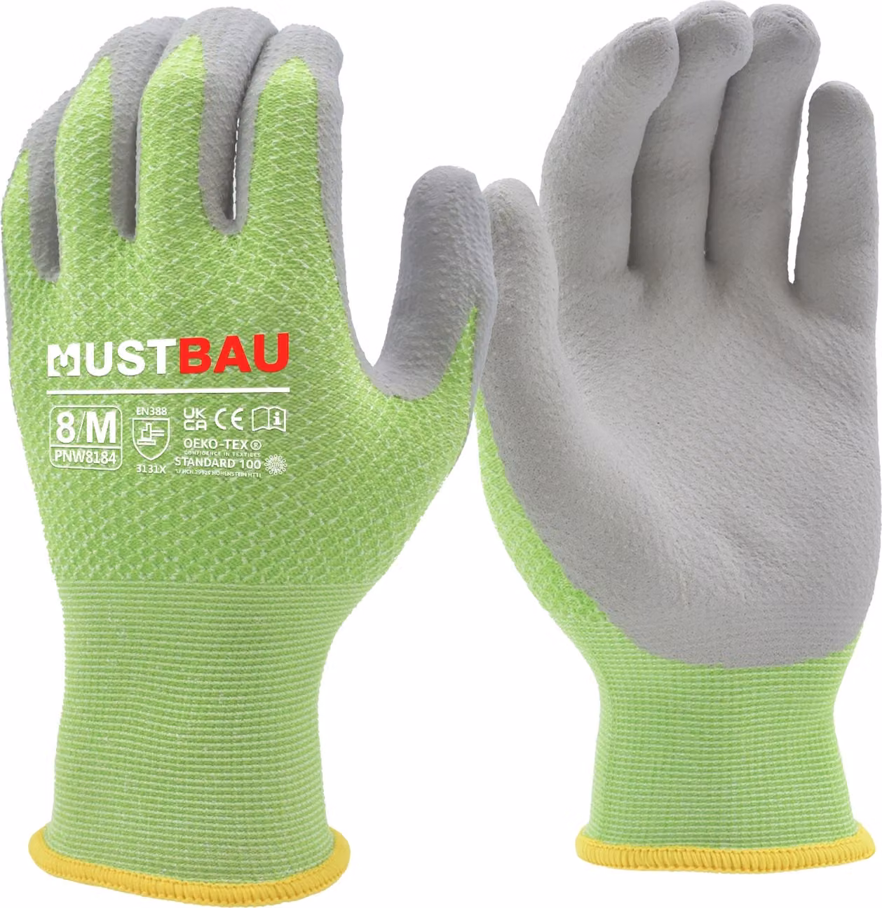 Guanti da lavoro Mustbau confezione da 3, guanti da giardinaggio, guanti da montaggio, riutilizzabili, taglia:L