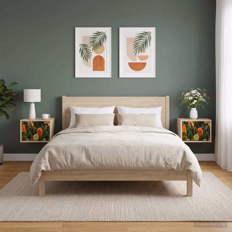 Set di 2 comodini sospesi vidaXL ZAANDAM in Rovere Sonoma marrone