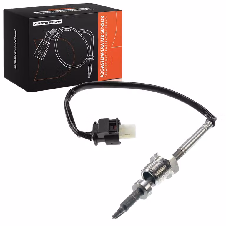 Sensore di temperatura, sensore PTC, lunghezza del cavo 295 mm, compatibile con Mercedes-Benz W169 W245, dimensione filettatura M14x1,5, colore connettore nero