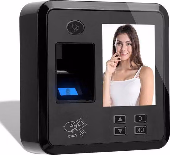 Sistema biometrico di gestione delle presenze e degli orari con schermo da 10 pollici - Sistema di registrazione entrata/uscita dei dipendenti con interfaccia di rete e autenticazione tramite impronte digitali.