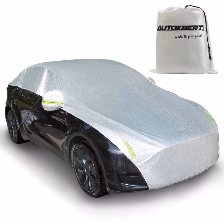 Copertura per auto, tipo telo, per semirivestimenti, adatta a berline e SUV, con protezione da pioggia, neve, raggi UV e polvere, ideale per un utilizzo tutto l'anno, dimensioni 5,45 x 2,3 metri