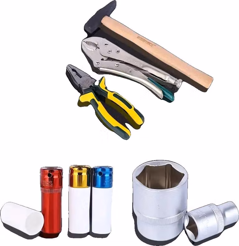 Set di attrezzi per riparazioni, in acciaio cromo-vanadio, dimensioni 18 x 12 x 4 pollici, adatto per riparazioni di auto e biciclette, con diverse misure di bussole, 144 pezzi