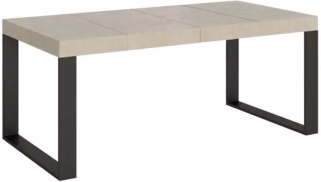 Tavolo allungabile 140/244x90 cm Tecno Premium cashmere gambe antracite