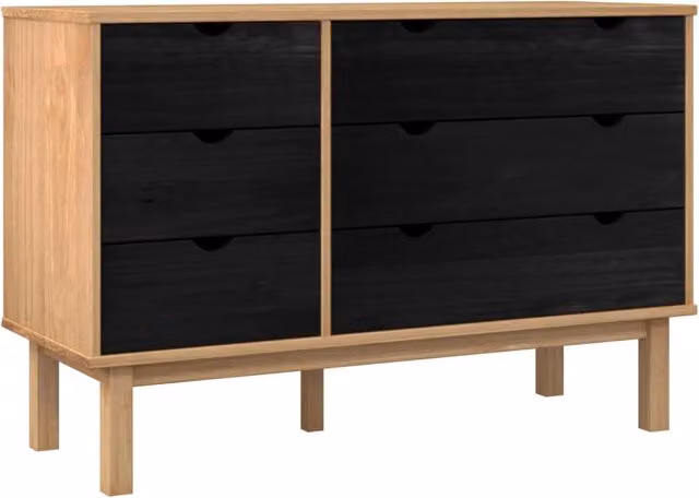 Mobile con Cassetti con cassetto OTTA Nero 111 x 43 x 73,5 cm CFW6783584