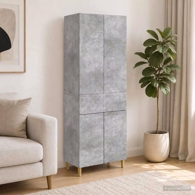 Set di armadi 2 pz Grigio Cemento Legno ingegnerizzato 3416586