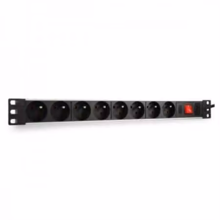 WP WPN-PDU-I01-08 unità di distribuzione dell'energia (PDU) 8 presa(e) AC 1.5U Nero