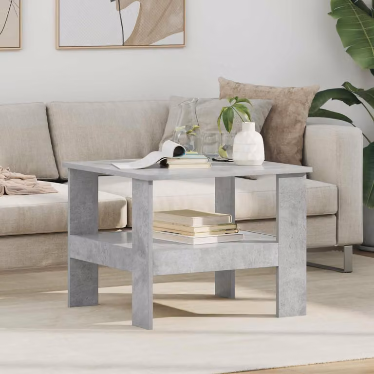 vidaXL Tavolino da salotto moderno in MDF Grigio, L/P/H: 57 x 55 x 45 cm