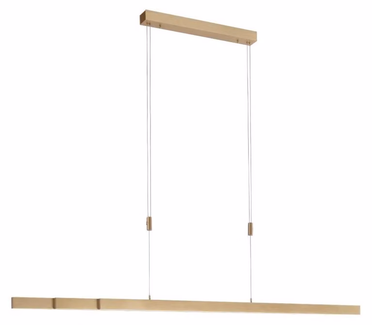 Lampada a sospensione per tavolo da pranzo a LED Adriana 179cm con dimmer e CCT in ottone