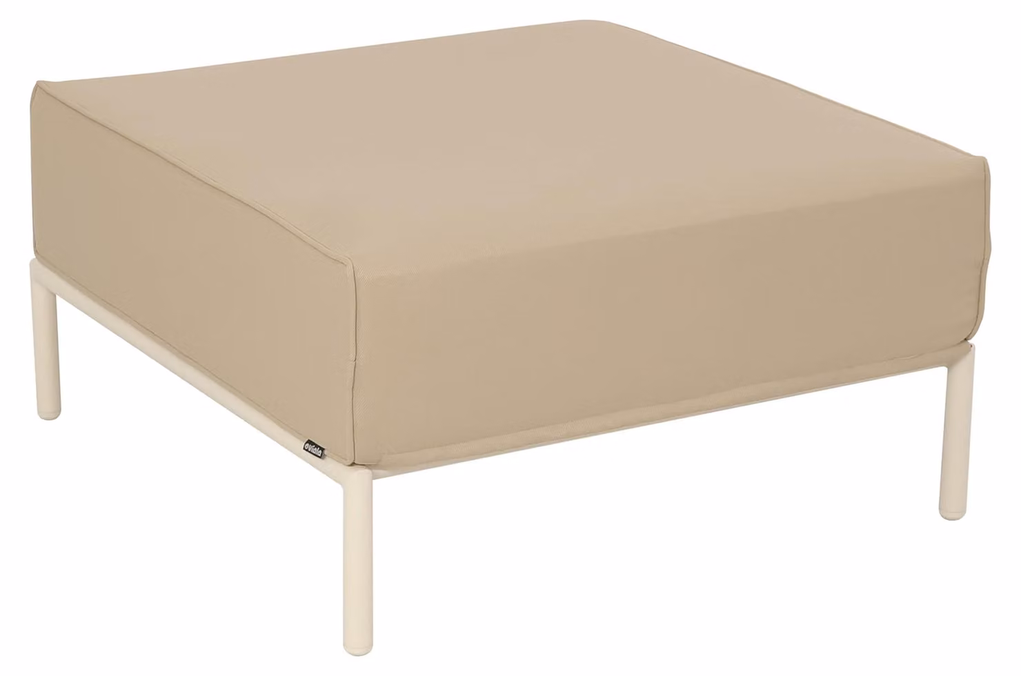 Pouf per mobili da giardino modulari in tessuto beige - Oviala Patio