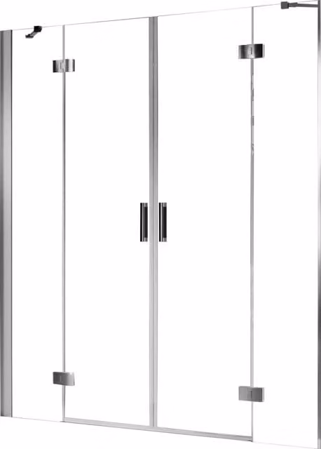 Porta Doccia 170 cm 2 Ante Battenti in Cristallo Trasparente 6mm H190 Fosterberg Herning