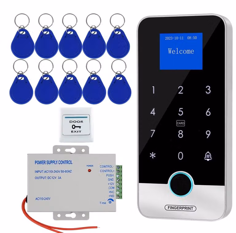 Sistema di controllo accessi con riconoscimento impronte digitali, app Tuya, grado di protezione IP65, capacità di memorizzare 300 impronte digitali
