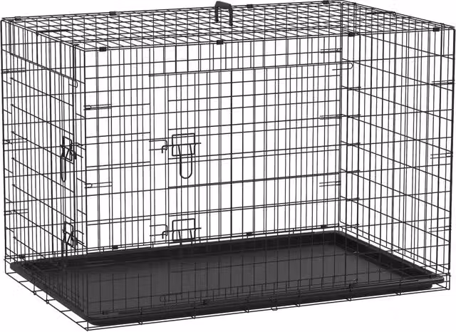 Gabbia per il trasporto pieghevole per cani Minimal in acciaio nero L: 121 cm, P: 77 cm, H: 82 cm – 1