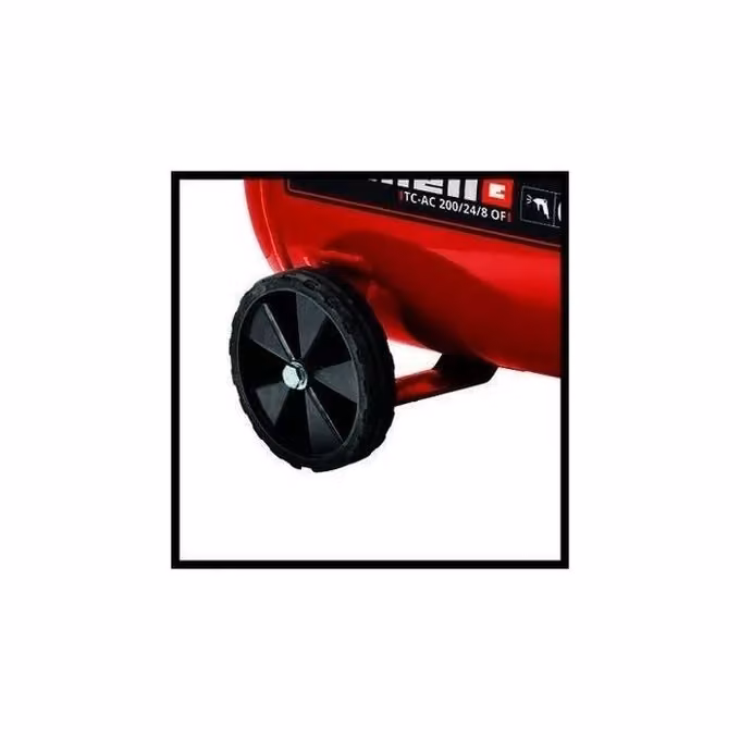 Einhell TC-AC 200-24-8 OF Compressore d'aria 1200 W, serbatoio 24 L, 180 l/min, 8 bar, oil-less, Nero-Rosso – 2