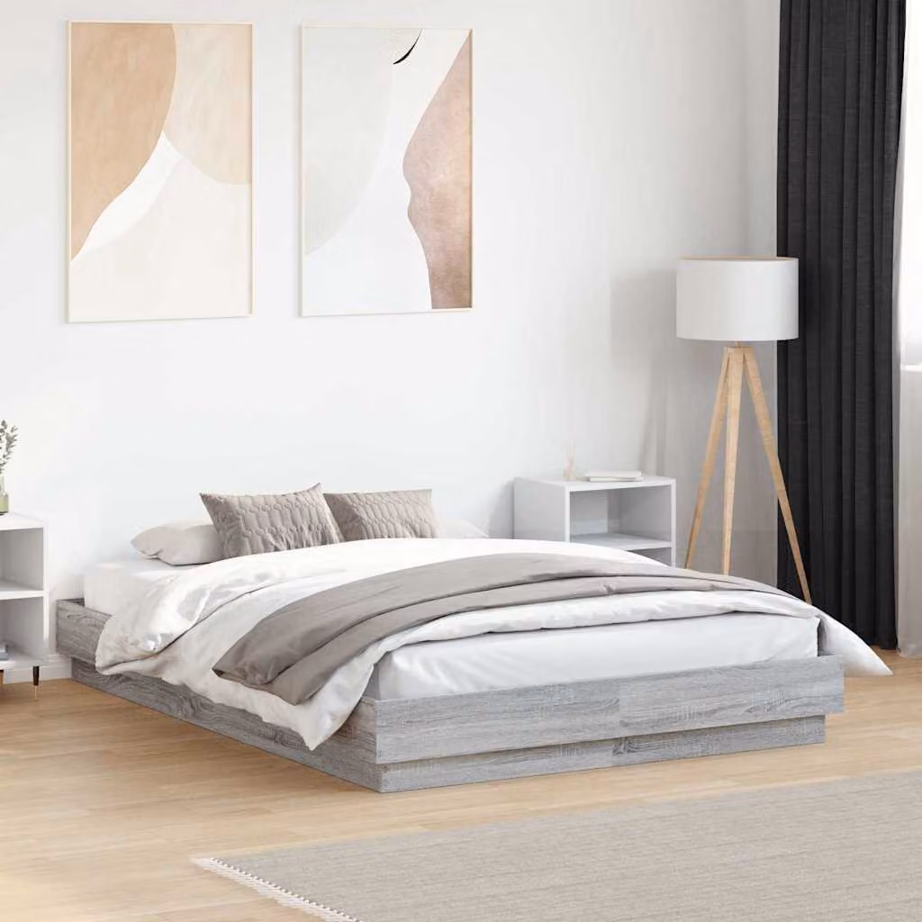 vidaXL Giroletto Moderno Grigio in Legno Multistrato L/P/H: 120 x 200 cm – 1