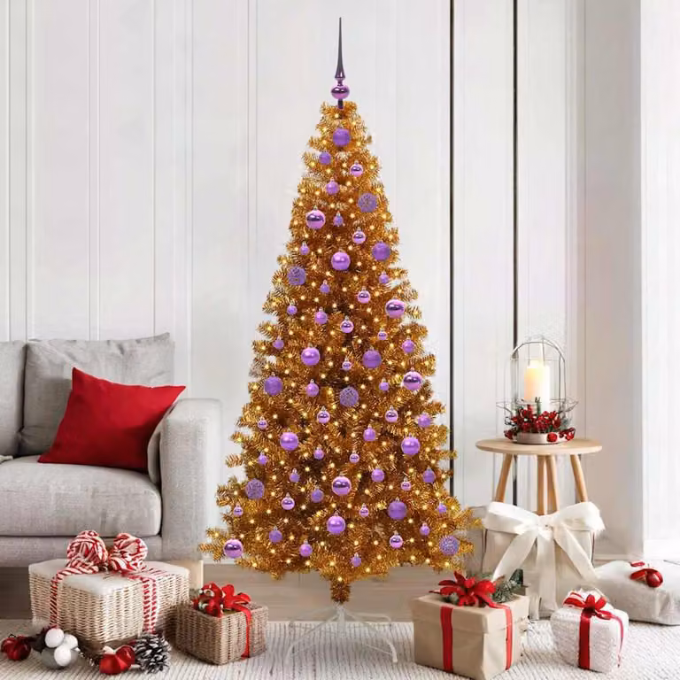 Maison Exclusive - Albero di Natale dorato, 180 cm, materiale: PET