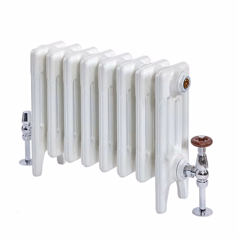 Radiatore in Ghisa a 4 Colonne - Porcellana Bianca - H 460mm x L 263mm x P 140mm - Mercury