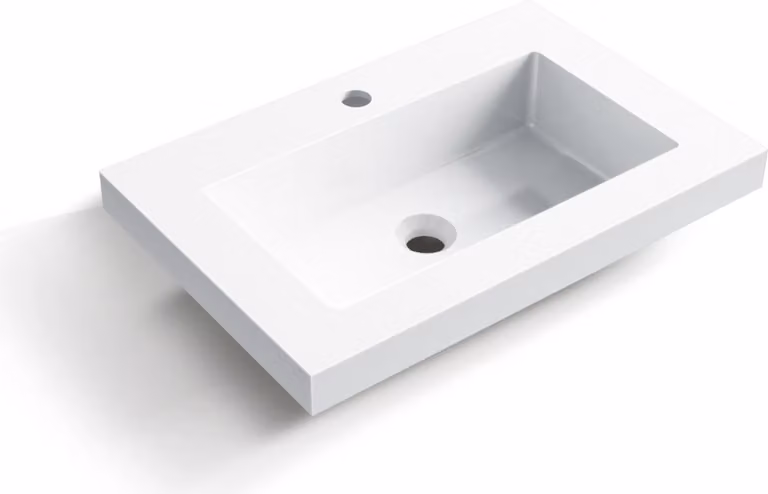BALNEO: lavabo da appoggio per piano RICA, dimensioni 60 x 40 cm
