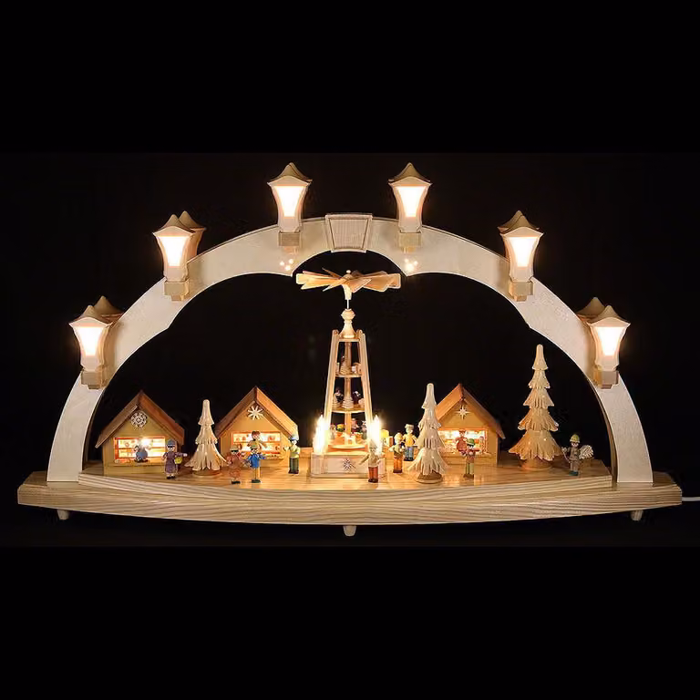 Arco di candele per mercatini di Natale con piramide HxL= 43x80cm NUOVO