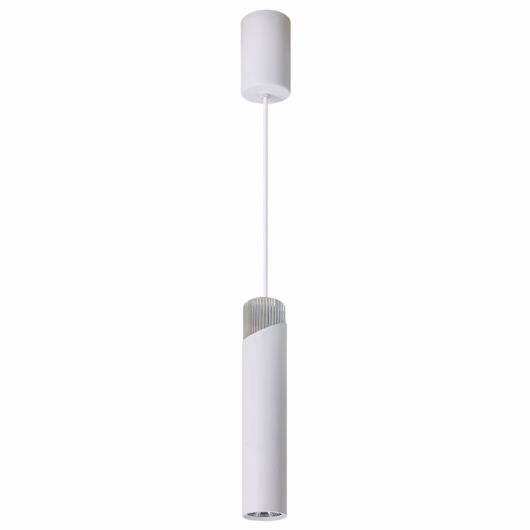 Lampada a sospensione a tubo bianco-cromo Neo 1xGU10 8W Milagro